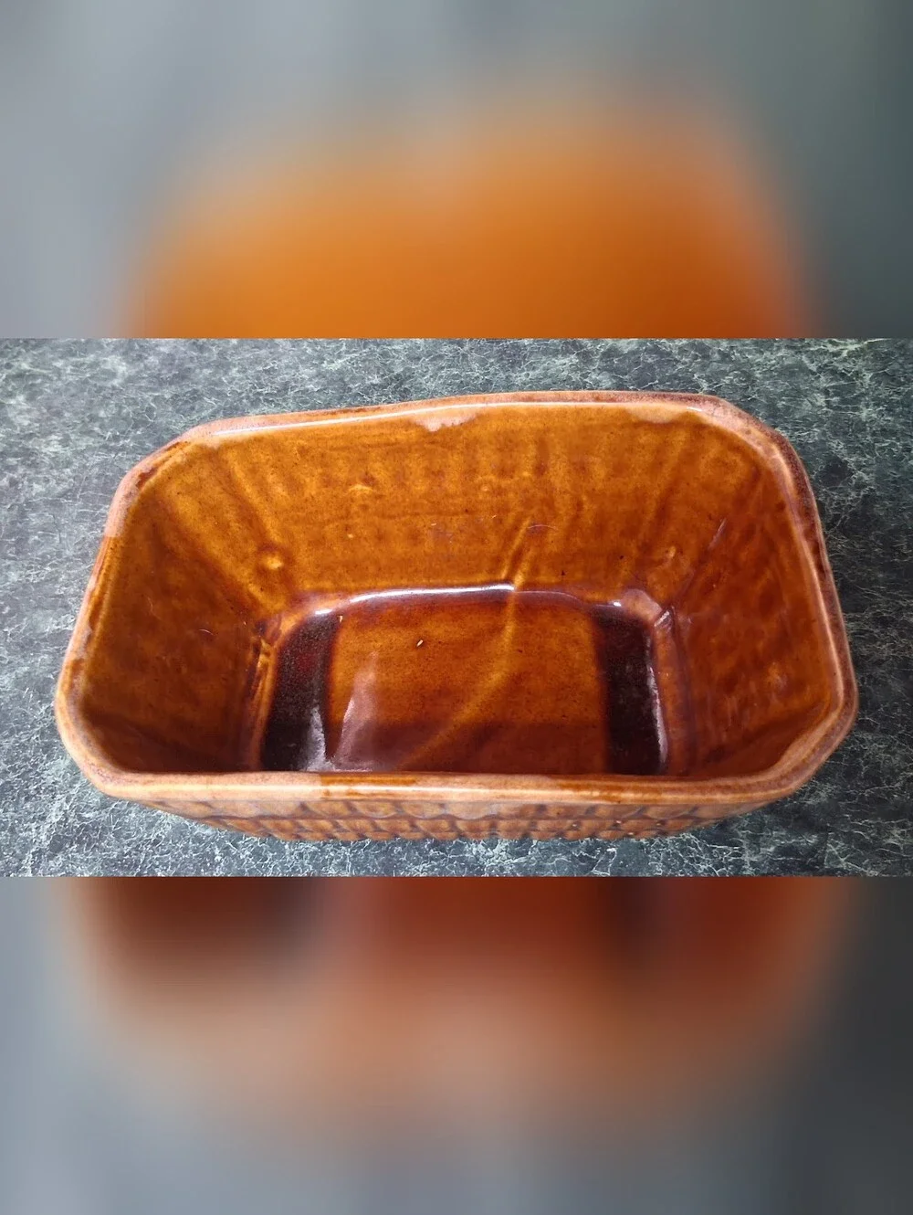 Vintage Brush McCoy USA Brown Drip Glaze Rectangular Window Box Planter C 111-7